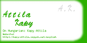 attila kapy business card